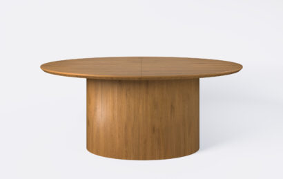 stół elipsa na jednej nodze, rozkładany.