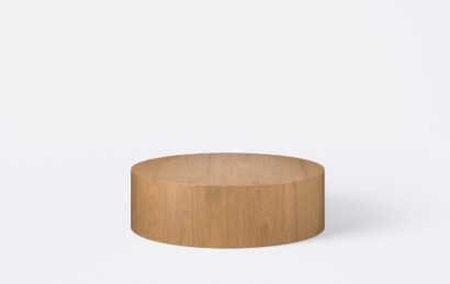 Duża okrągła ława kawowa, dębowy stolik.